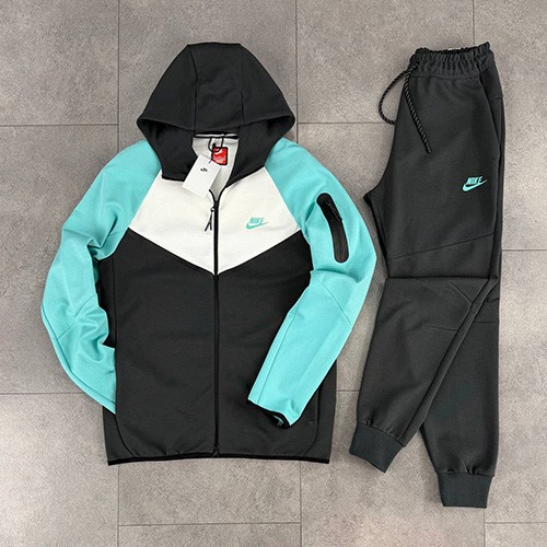 ست سویشرت شلوار نایک تکفلیس (NIKE TECH 2025) رنگ CYAN سایز S